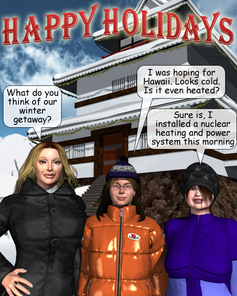Picture includes: WinterJacket MP V3V4 by Francisco, Down Coat by Mamomamo, Knit Cap by aziqo.  Other Cloths from Poser World, Victoria 3 and 4 by DAZ, hairs by Magix 101 and Danae, skin textures by Silverleif Studios, MaskEdit and Catharina Przezak, Glasses by obm890